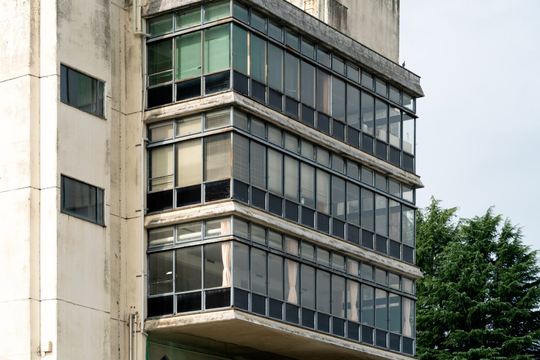 3~5階の連続窓の外観